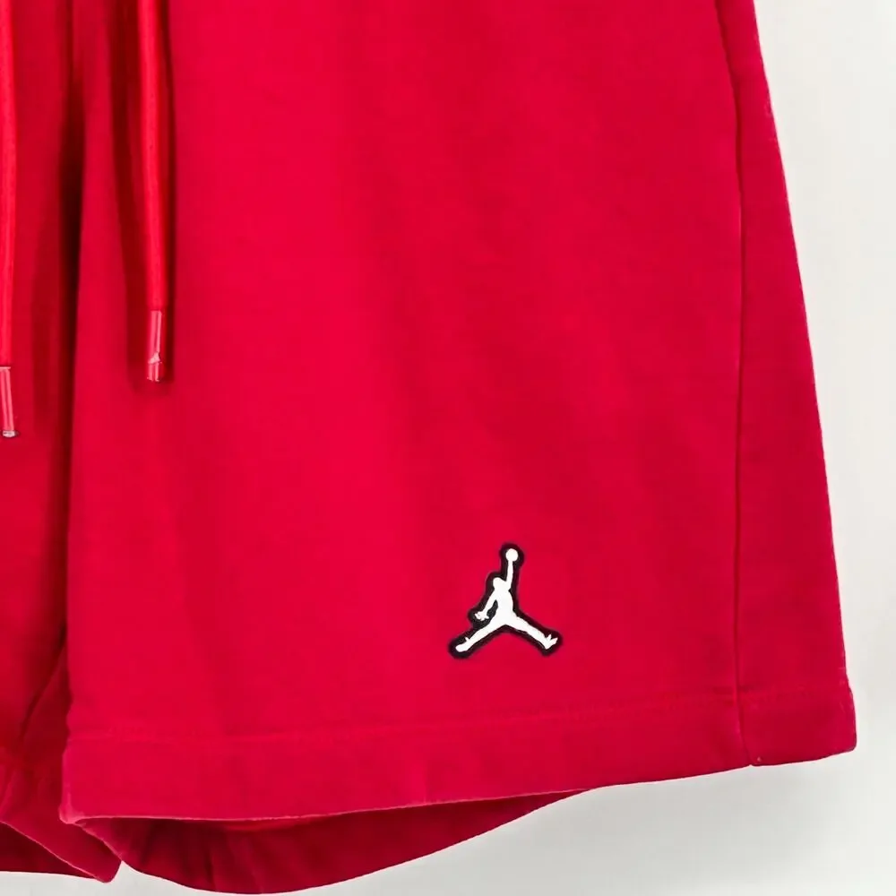 Nike Air Jordan Shorts Mens Small Fleece Sweats Basketball Athletic Gym Logo Red